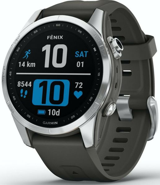 Sat Garmin Fenix 7S 010-02539-01 Silver / Graphite Band